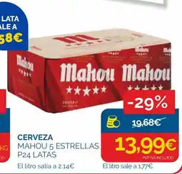 Cash Ecofamilia Mahou 5 Estrellas oferta