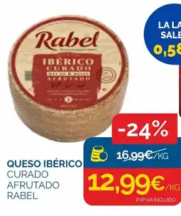 Cash Ecofamilia Rabel queso ibérico curado afrutado oferta