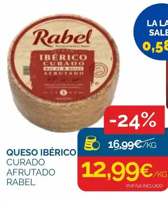 Cash Ecofamilia Rabel queso ibérico curado afrutado oferta