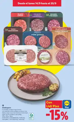Lidl Lidl hamburguesa oferta