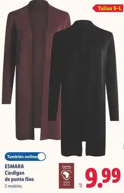 Lidl Esmara cardigan de punto fino oferta