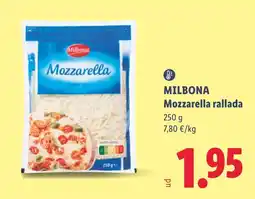 Lidl Milbona Mozzarella rallada oferta