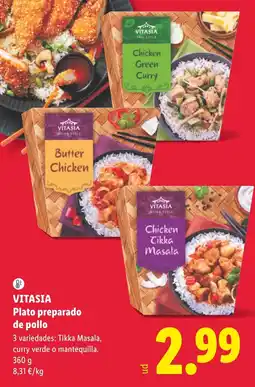 Lidl VITASIA plato preparado de pollo oferta
