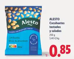 Lidl Alesto Cacahuetes tostados y salados oferta