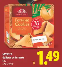 Lidl Vitasia galletas de la suerte oferta