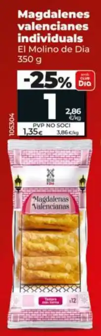 El Molino de Dia magdalenas valencianas individuales