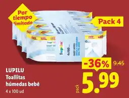 Lidl Lupilu toallitas húmedas bebé oferta