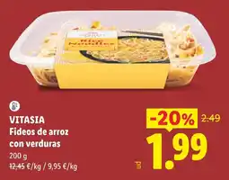 Lidl VITASIA Fideos de arroz con verduras oferta