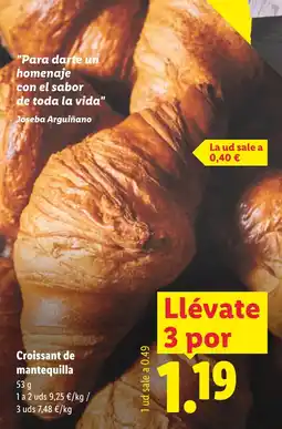 Lidl Croissant de mantequilla oferta