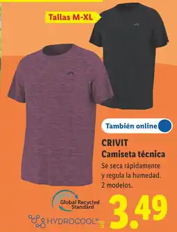 Lidl Crivit camiseta técnica oferta