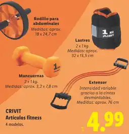 Lidl Crivit articulos fitness oferta