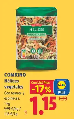 Lidl Combino Hélices vegetales oferta