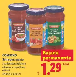 Lidl Combino salsa para pasta oferta
