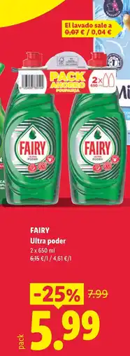 Lidl Fairy ultra poder oferta