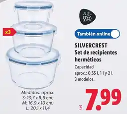 Lidl Silvercrest set de recipientes herméticos oferta