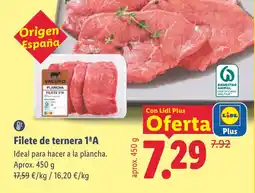 Lidl Vacuno filete de ternera 1ªA oferta
