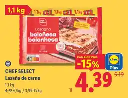 Lidl Chef Select Lasaña de carne oferta