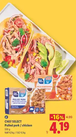 Lidl Chef Select Pulled pork / chicken oferta