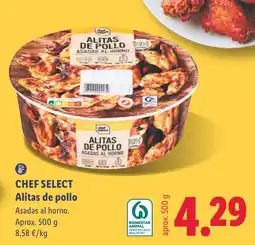 Lidl Chef Select alitas de pollo oferta