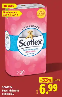 Lidl Scottex papel higiénico original xl oferta