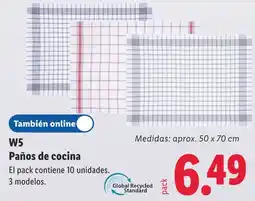 Lidl W5 Paños de cocina oferta