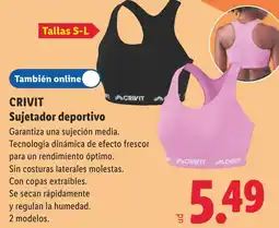 Lidl Crivit sujetador deportivo oferta