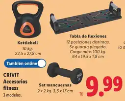 Lidl Crivit accesorios fitness oferta