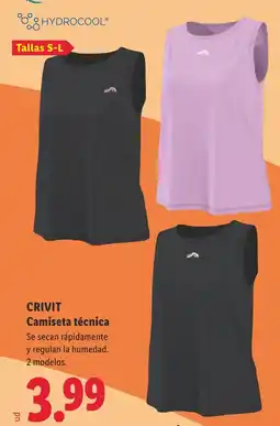 Lidl Hydrocool camiseta técnica oferta