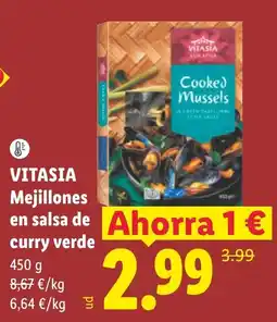 Lidl VITASIA Mejillones en salsa de curry verde oferta