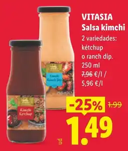 Lidl Vitasia salsa kimchi oferta