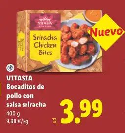 Lidl Vitasia bocaditos de pollo con salsa sriracha oferta