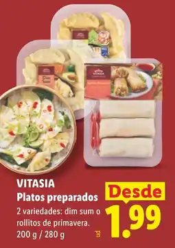 Lidl VITASIA platos preparados oferta
