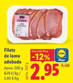Lidl Cerdo filete de lomo adobado oferta