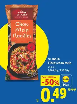 Lidl Vitasia fideos chow mein oferta