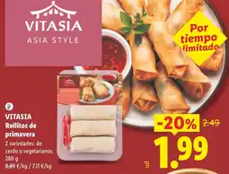 Lidl Vitasia rollitos de primavera oferta