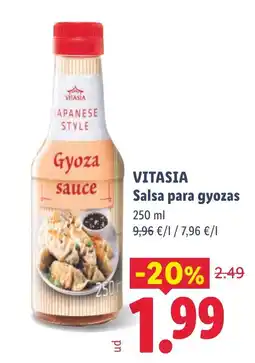 Lidl VITASIA salsa para gyozas oferta