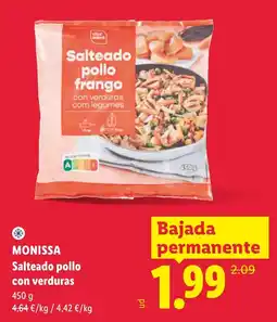 Lidl Monissa salteado pollo con verduras oferta