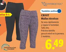 Lidl Hydrocool mallas técnicas oferta