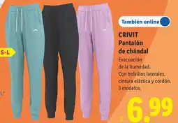 Lidl Crivit pantalón de chándal oferta