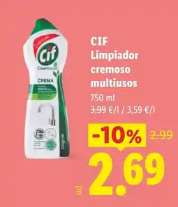 Lidl Cif limpiador cremoso multiusos oferta