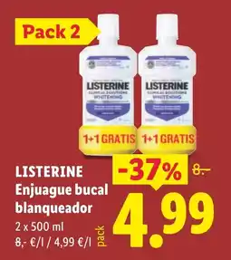 Lidl Listerine enjuague bucal blanqueador oferta