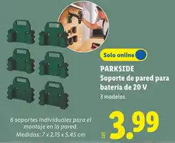 Lidl Parkside soporte de pared para batería de 20 V oferta