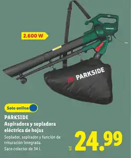 Lidl Parkside aspiradora y sopladora eléctrica de hojas oferta