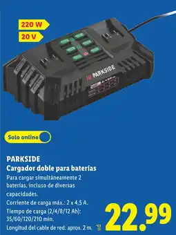 Lidl Parkside cargador doble para baterías oferta