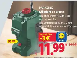 Lidl Parkside afiladora de brocas oferta