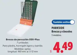 Lidl Parkside brocas y cinceles oferta