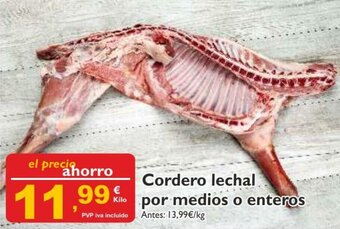 Cash Ecofamilia Cordero Lechal Por Medios o Enteros oferta
