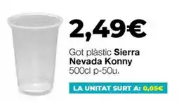 Comerco Cash & Carry Sierra Nevada Konny got plàstic oferta