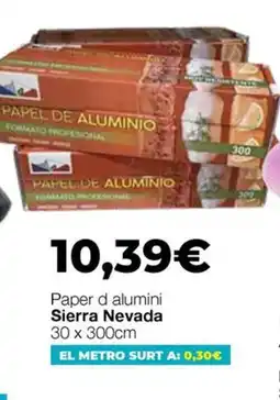 Comerco Cash & Carry Sierra Nevada paper d alumini oferta