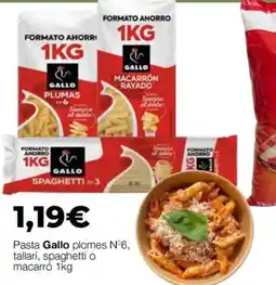 Comerco Cash & Carry Gallo pasta plomes tallarí spaghetti macarró oferta